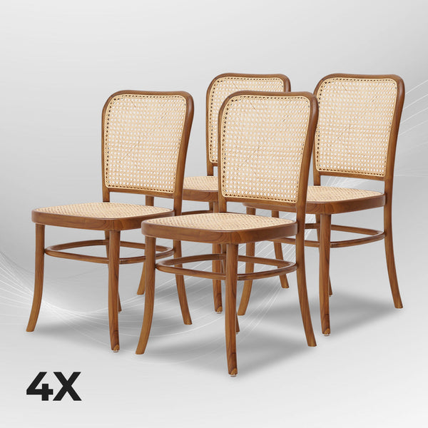 KEVINARMLESS Walnut Rattan Mid-Century Modern Dining Chair - AVRS DESIGN