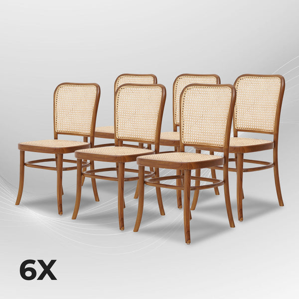 KEVINARMLESS Walnut Rattan Mid-Century Modern Dining Chair - AVRS DESIGN