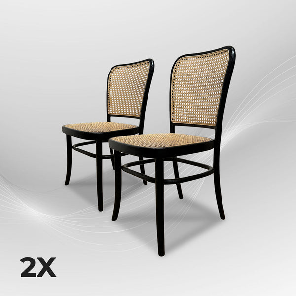 KEVINARMLESS Walnut Rattan Mid-Century Modern Dining Chair - AVRS DESIGN