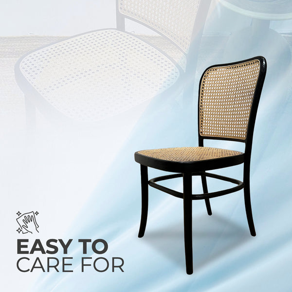 KEVINARMLESS Black Rattan Mid-Century Modern Dining Chair - AVRS DESIGN