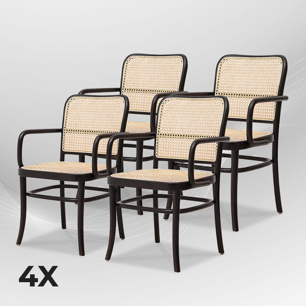 KEVINWITHARM Walnut Rattan Mid-Century Modern Armchair - AVRS DESIGN