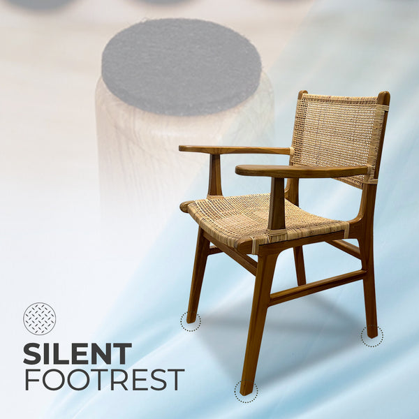 LAZY Walnut Rattan Armchair - AVRS DESIGN