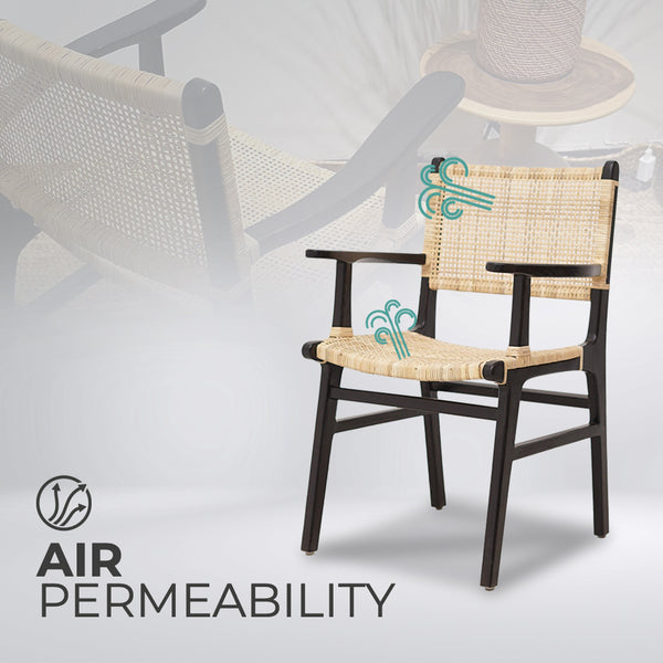 LAZY Black Rattan Armchair - AVRS DESIGN