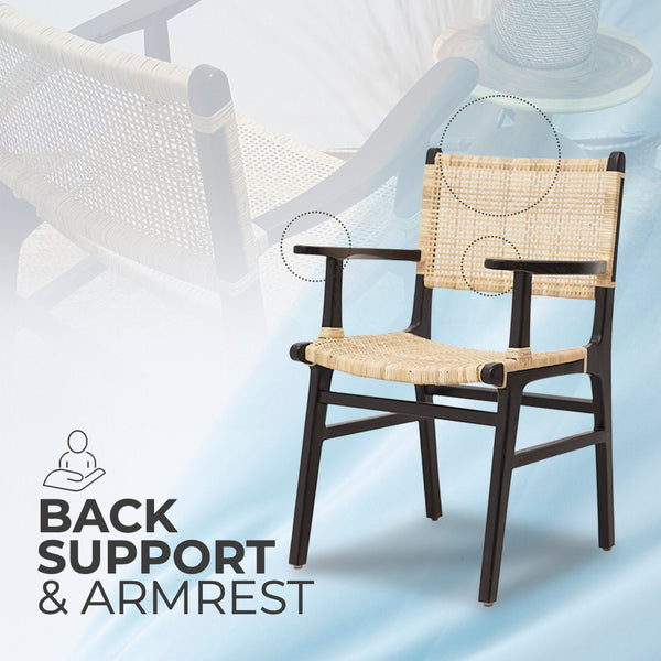 LAZY Black Rattan Armchair - AVRS DESIGN