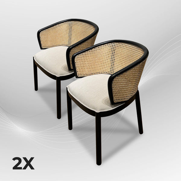 MANGKOKCLEOPATRA Walnut Rattan Armchair - AVRS DESIGN