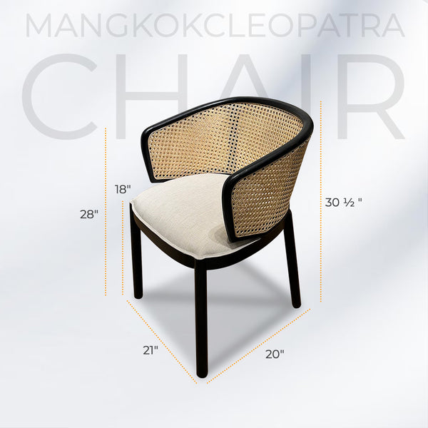 MANGKOKCLEOPATRA Black Rattan Armchair - AVRS DESIGN