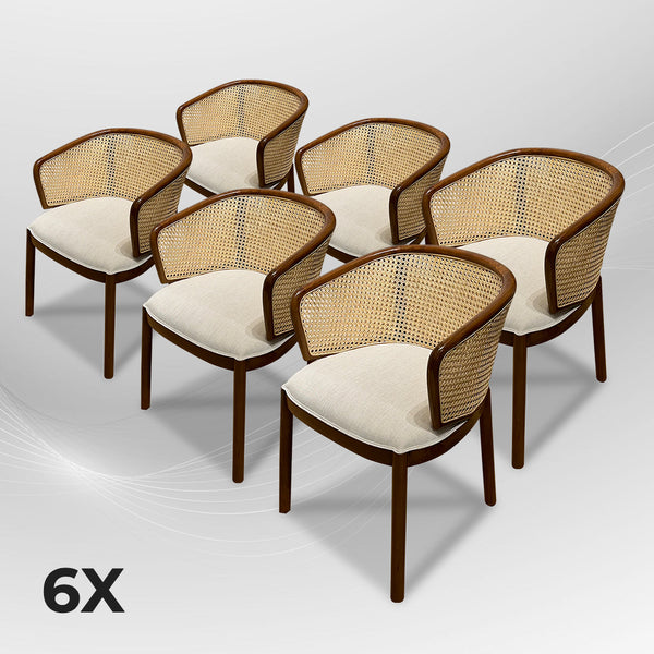 MANGKOKCLEOPATRA Walnut Rattan Armchair - AVRS DESIGN