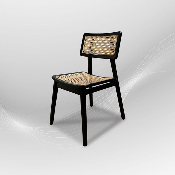 MOON Walnut Rattan Dining Chair - AVRS DESIGN