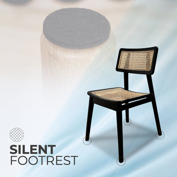 MOON Black Rattan Dining Chair - AVRS DESIGN