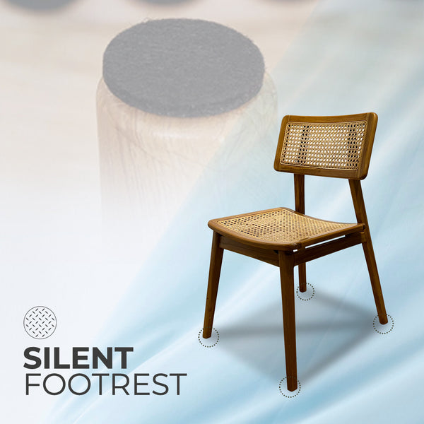 MOON Walnut Rattan Dining Chair - AVRS DESIGN