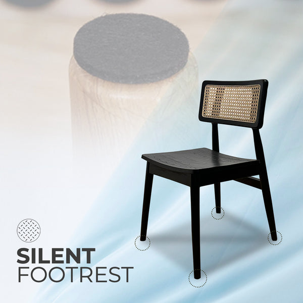 MOONBLOCK Black Rattan Dining Chair - AVRS DESIGN