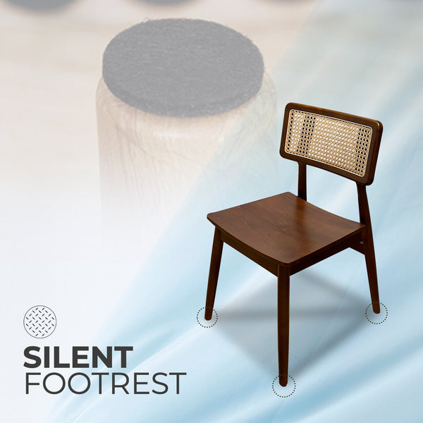 MOONBLOCK Walnut Rattan Dining Chair (Pre-Order) - AVRS DESIGN