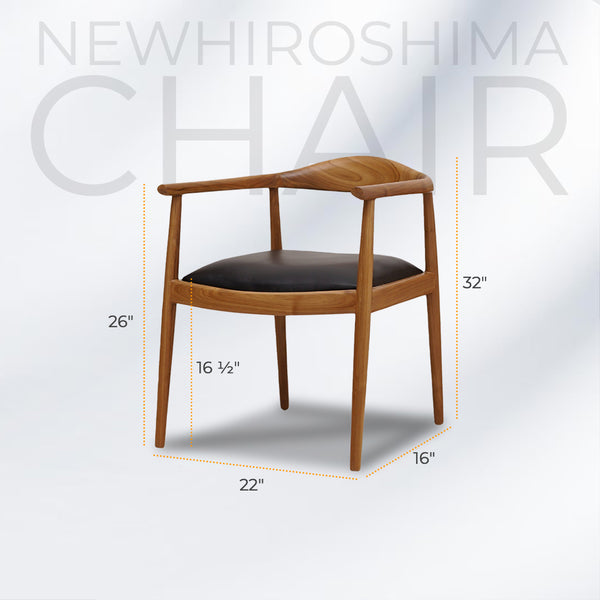 NEWHIROSHIMA Elegant Armchair with Leather Upholstery - AVRS DESIGN