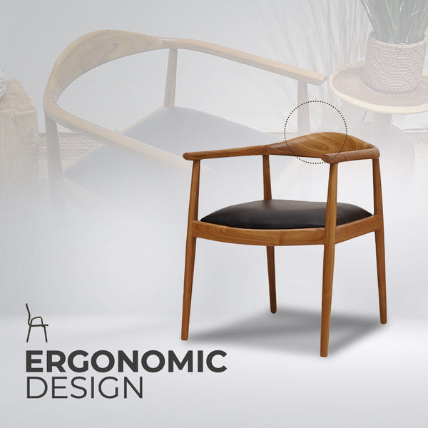 NEWHIROSHIMA Elegant Armchair with Leather Upholstery - AVRS DESIGN