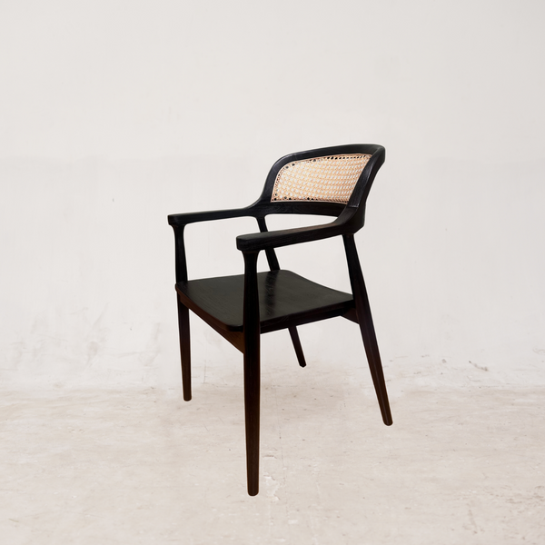 RETRO Black Rattan Armchair - AVRS DESIGN