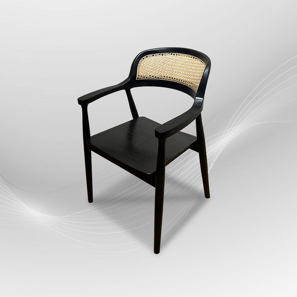 RETRO Black Rattan Armchair - AVRS DESIGN