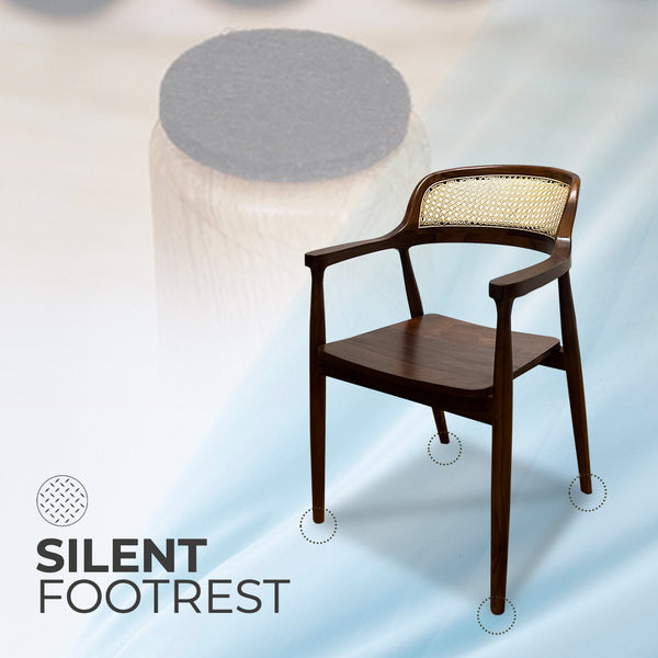 RETRO Walnut Rattan Armchair - AVRS DESIGN