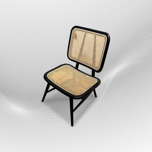 SELVIA Stylish Walnut Rattan Accent Chair - AVRS DESIGN