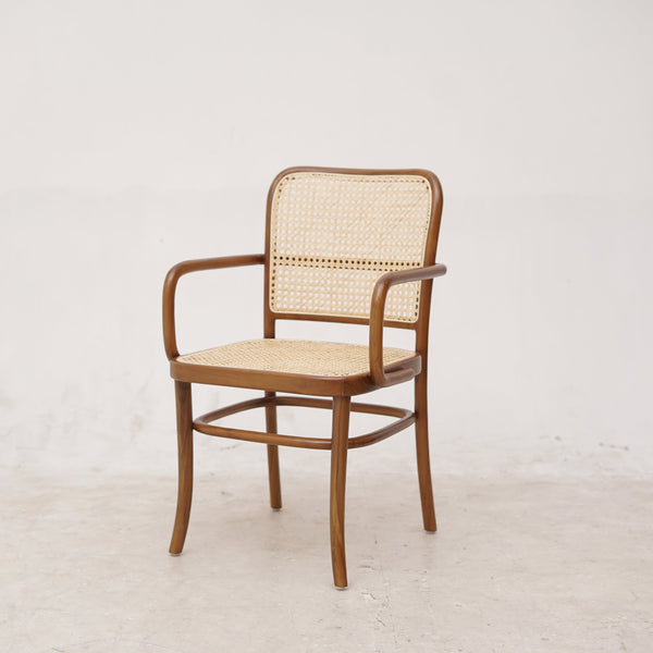 KEVINWITHARM Walnut Rattan Mid-Century Modern Armchair - AVRS DESIGN