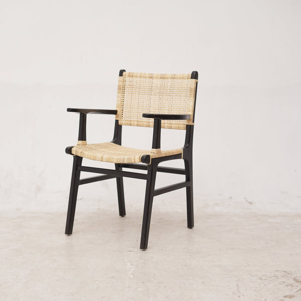 LAZY Walnut Rattan Armchair - AVRS DESIGN