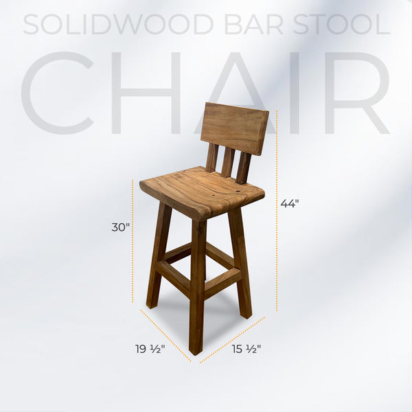 Solid Wood Bar Stool - AVRS DESIGN