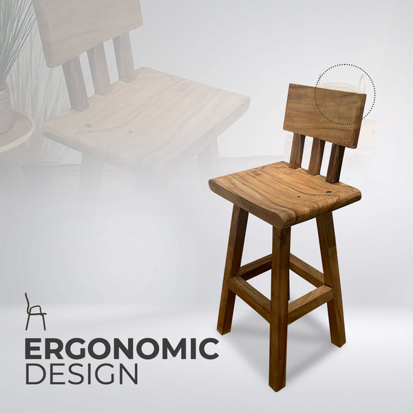 Solid Wood Bar Stool - AVRS DESIGN