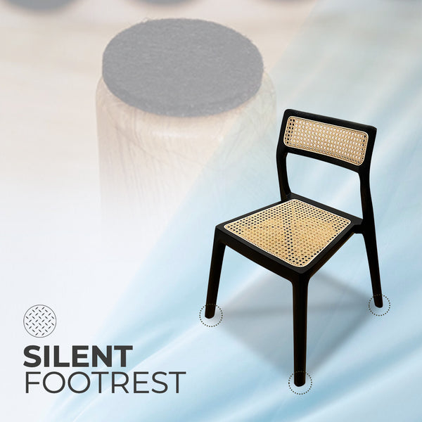 STACKING Black Rattan Dining Chair - AVRS DESIGN